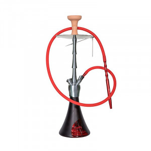 Кальян SkySeven - A092 Silver Red  (Полный комплект)