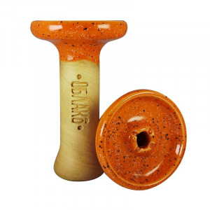 Чаша для кальяна Облако- Phunnel S Glaze Top Оранжевая с точками (Фанел)