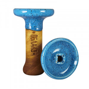 Чаша для кальяна Облако - Phunnel S Glaze Top Голубая с точками