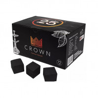 Кокосовый уголь для кальяна  Crown 72 шт 25мм