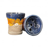 Чаша для кальяна Kolos - Mita Glaze Сине-оранжевая