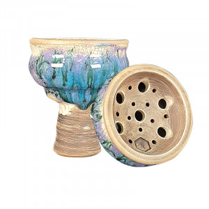 Чаша Kolos - Glaze Celeste Сиреневая с бирюзой (Прямоток)