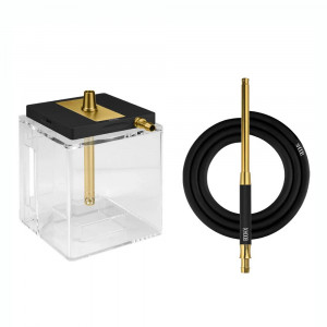 Кальян Hoob - Atom Black / Gold 21см (Полный комплект)