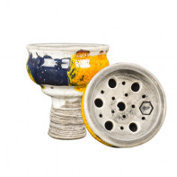 Чаша Kolos - Celeste Glaze Желто-синяя (Прямоток)