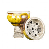 Чаша для кальяна Kolos - Glaze Celeste Желто-коричневая (Прямоток)