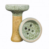 Чаша для кальяна Облако - Black Glaze Top Мятная с точками