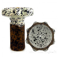 Чаша для кальяна Telamon Evil Gear Glaze Белый Прямоток