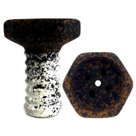 Чаша для кальяна Telamon Evil Screw Clay Белый Прямоток