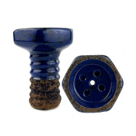 Чаша для кальяна Telamon Evil Screw Glaze Голубой Прямоток