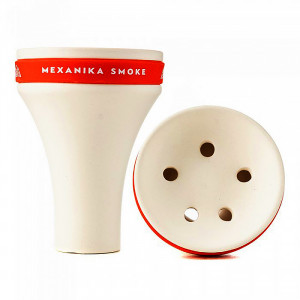 Чаша для кальяна Mexanika Smoke - Fancy Белая (Оранжевая) (Прямоток)