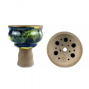 Чаша для кальяна Kolos - Glaze Celeste color 171 (Прямоток)