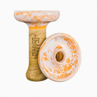 Чаша для кальяна Облако Phunnel L Glaze Top Оранжево Белая