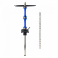 Кальян Tortuga - Компас кастом Pro Синий мрамор 50см (Без колбы)