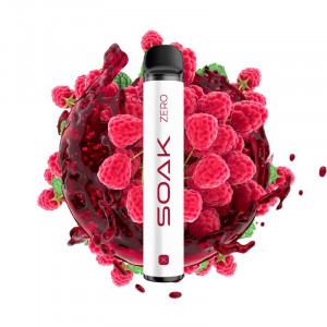 Электронная сигарета SOAK X ZERO 1500 - Raspberry soda (Малиновая содовая)