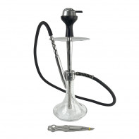 Кальян Seven Star - E-200S Silver Light Glass 57см (Светящаяся колба) (Полный комплект)