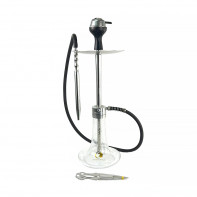 Кальян Seven Star - E-200B Silver Light Glass 67см (Светящаяся колба) (Полный комплект)