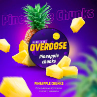 Табак для кальяна Overdose - Ананасовые кусочки (Pineapple Chunks) 100г