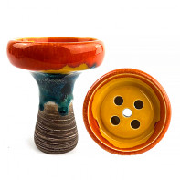 Чаша для кальяна Kolos - Glaze Lyomista Color 51 (Оранжевая) (Прямоток)