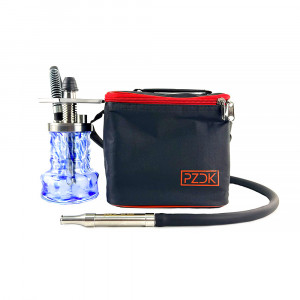 Кальян Pizduk Hookah - PRO Black-bag (Бело-синяя колба) 20см