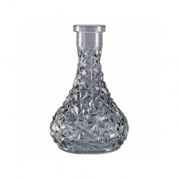 Колба для кальяна Vessel Glass Кристалл Капля серый дым 28см