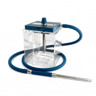 Кальян Hoob - Atom Marine blue / Silver 21см (Полный комплект)