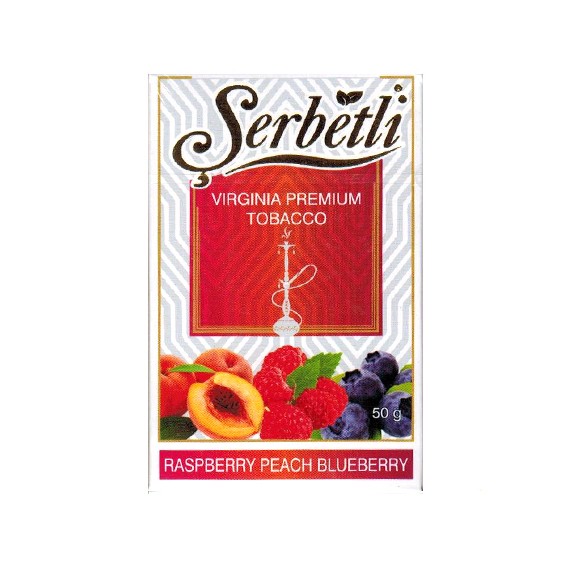 Табак для кальяна Serbetli - Raspberry Peach Blueberry (Малина Персик Черника) 50г