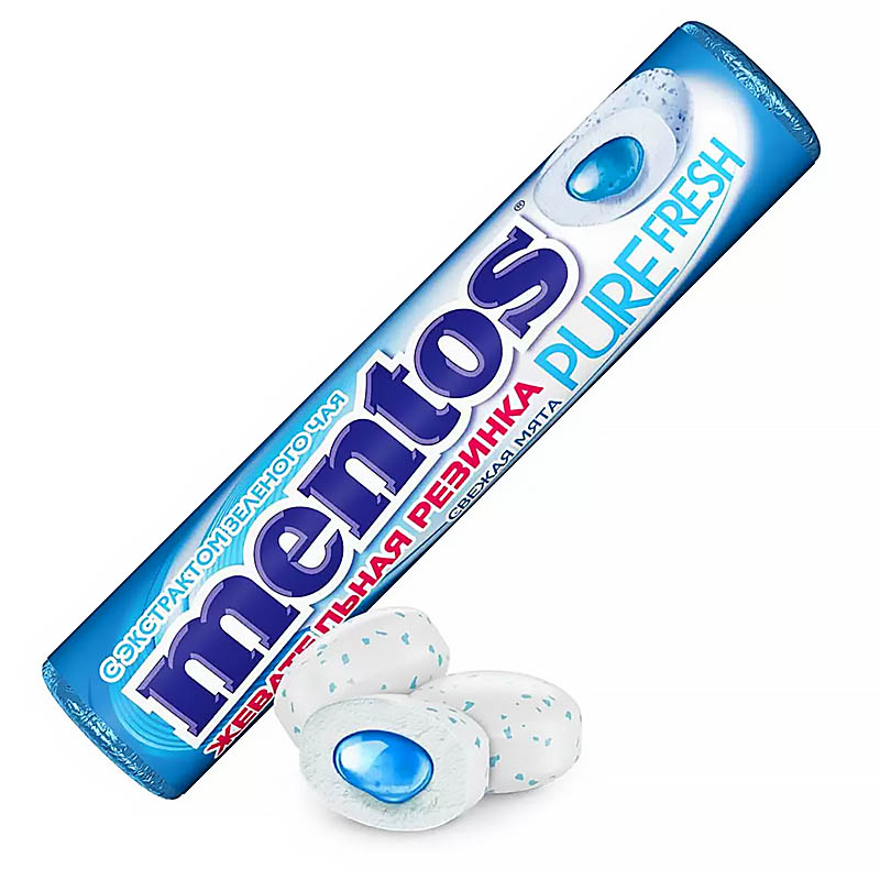 резинка Mentos (Ментос) - Pure Fresh (Свежая мята) 15,5г
