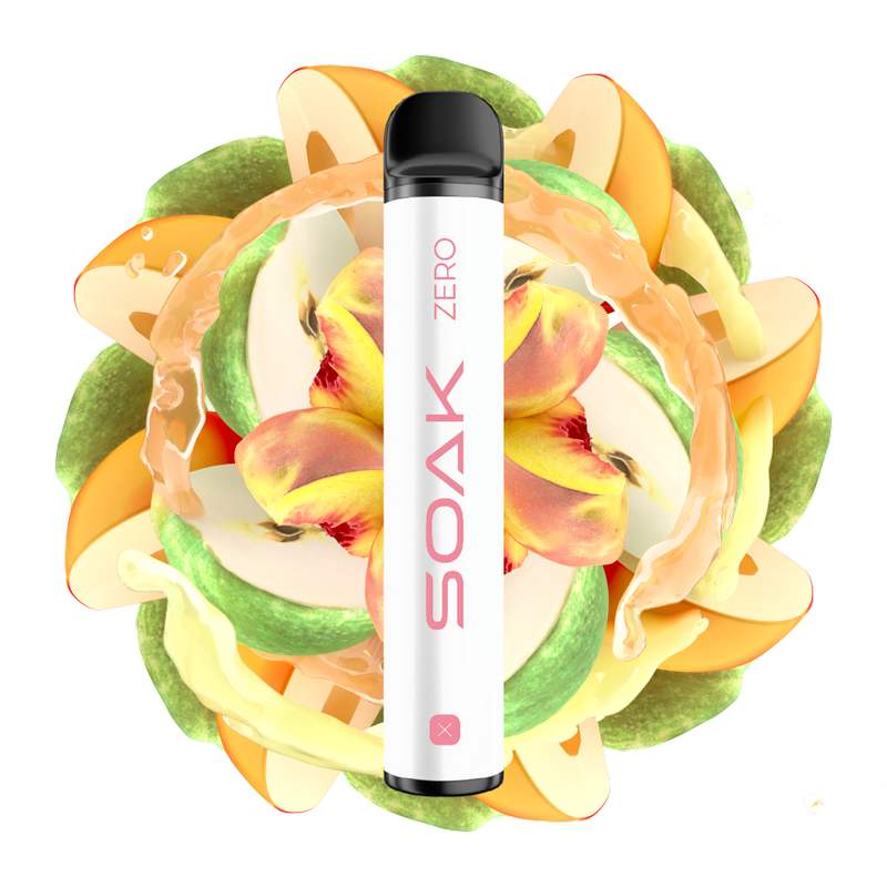 Электронная сигарета SOAK X ZERO 2200 - Apple Peach Bonbon (Яблоко Персик)