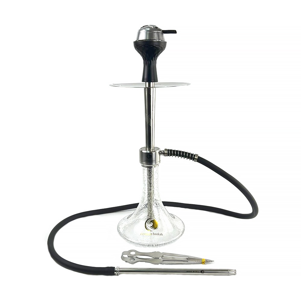 Кальян Seven Star - E-100S-SS Silver Light Glass 67см (Светящаяся колба) (Полный комплект)