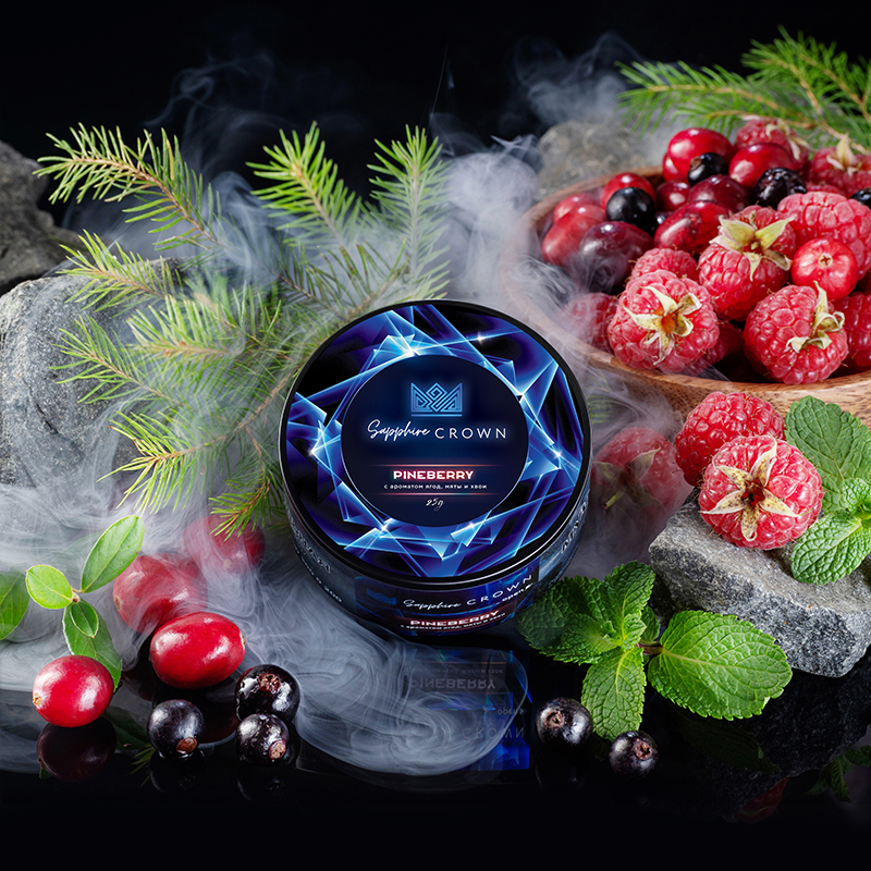 Табак для кальяна Sapphire Crown - Pineberry (Ягоды Мята Хвоя) 25г