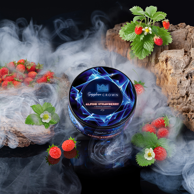 Табак для кальяна Sapphire Crown - Alpine Strawberry (Земляника) 25г